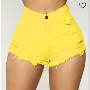 Yellow shorts